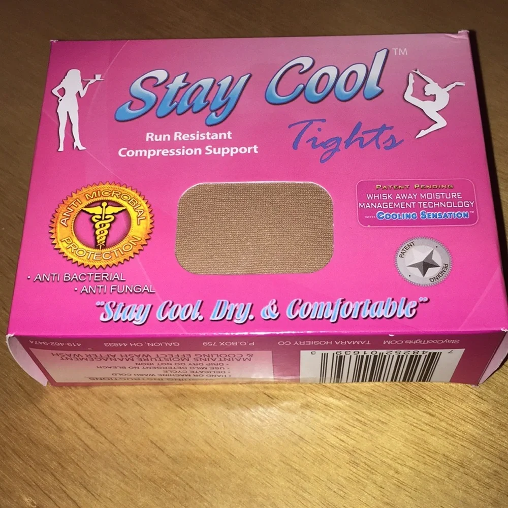 New Tamara Stay Cool Compression Footed Tights Pale Medium 90-120lbs 5’-5'4”